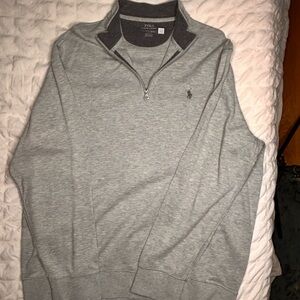 Polo by Ralph Lauren Light Gray Zip-Up Sweater
